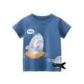 2-9 Y Boys T-Shirts Cartoon Animals Baby Kids Tees Children Cotton Short Sleeves Summer Tops Car Dinosaur Shark Printing