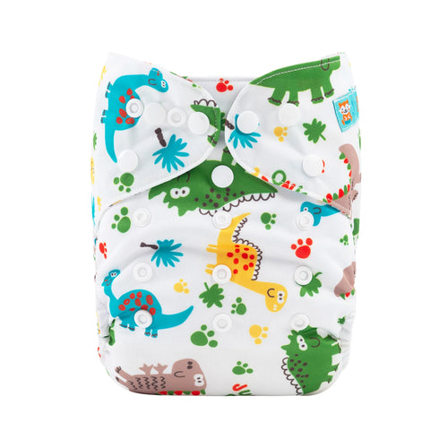 2pcs Eco-friendly Baby Cloth Diaper Cover Waterproof Cover Nappies Reusable Washable Adjustable Nappy Cover for Baby 3-15kg